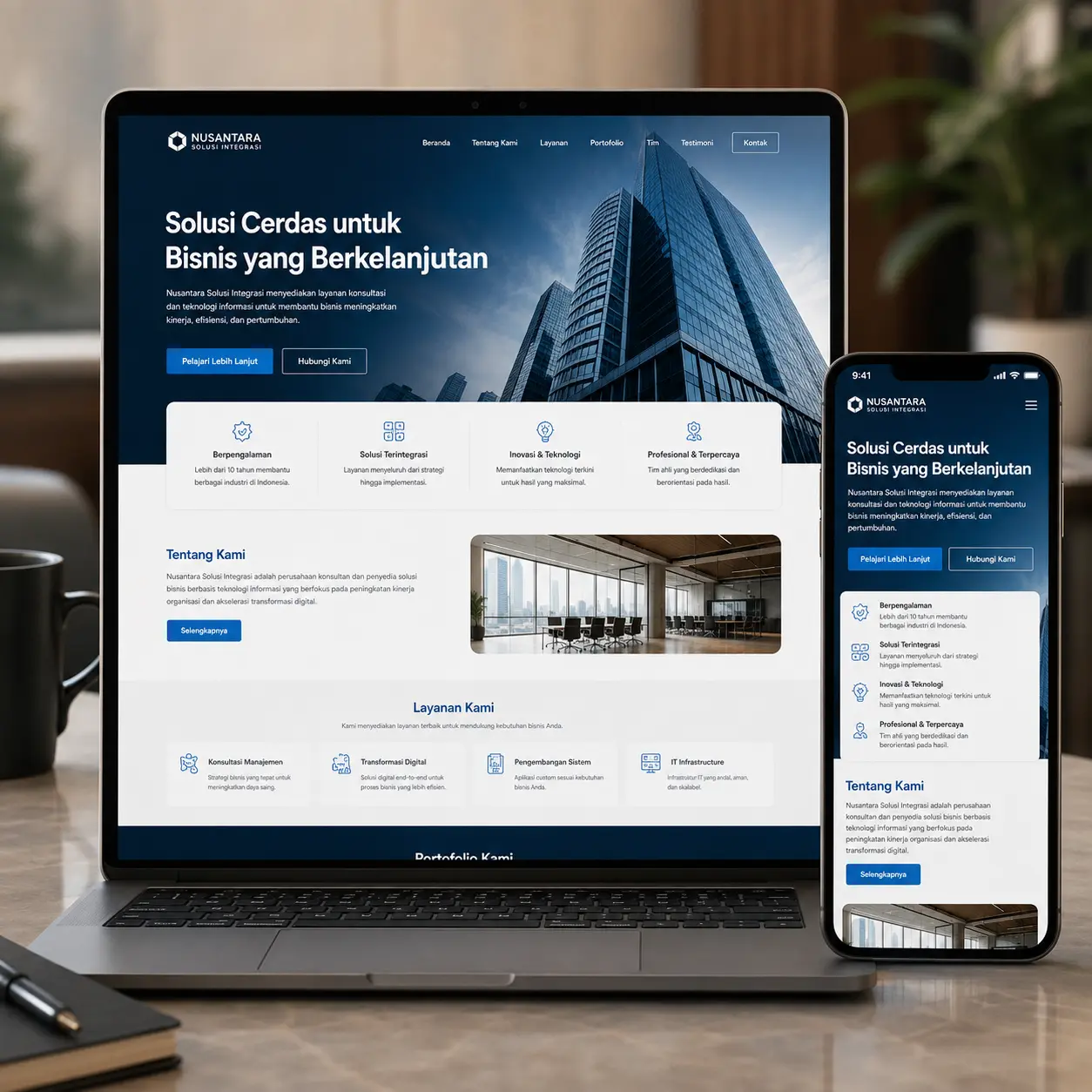 Contoh desain website buatan SukaWeb