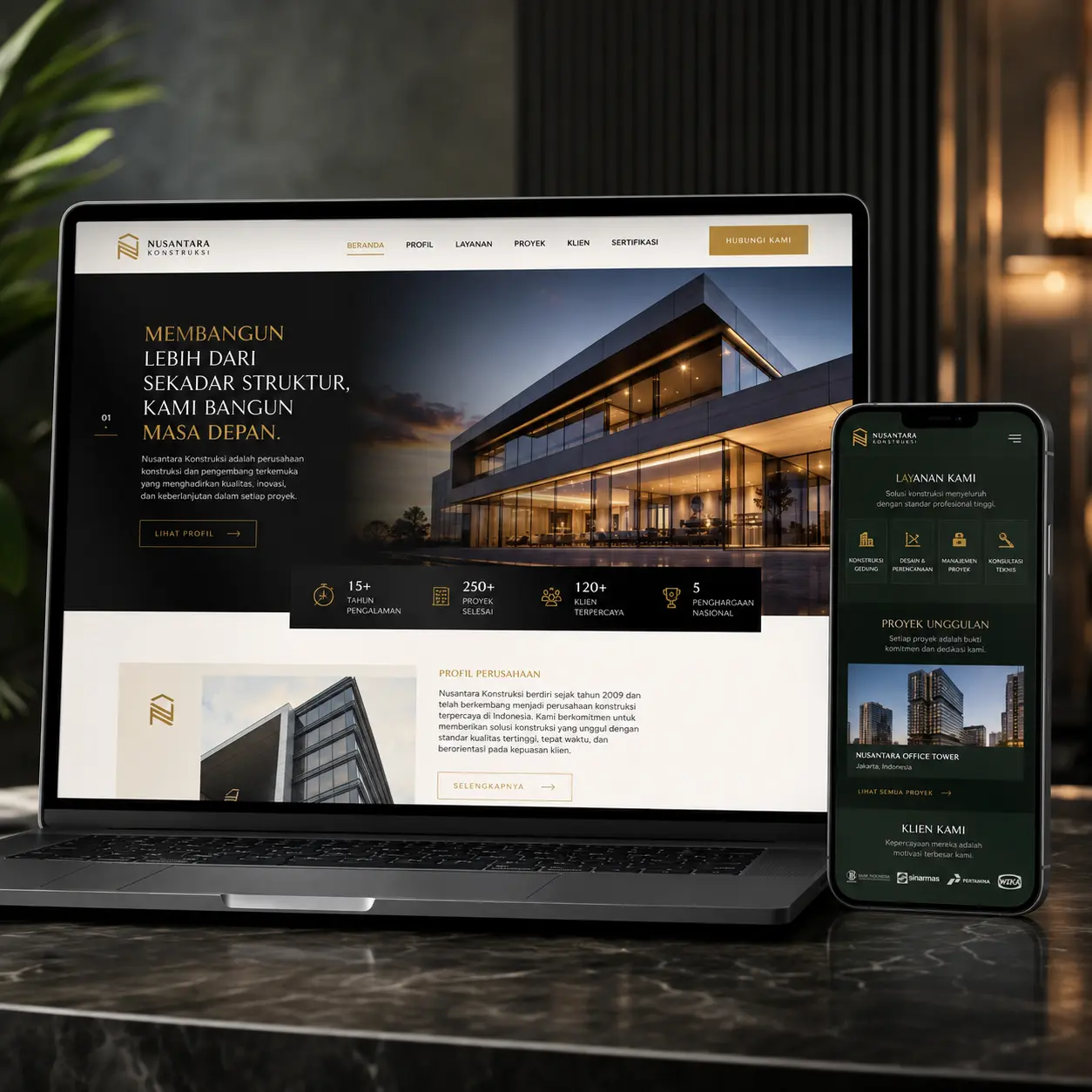 Desain web buatan kami - Company Profile Modern