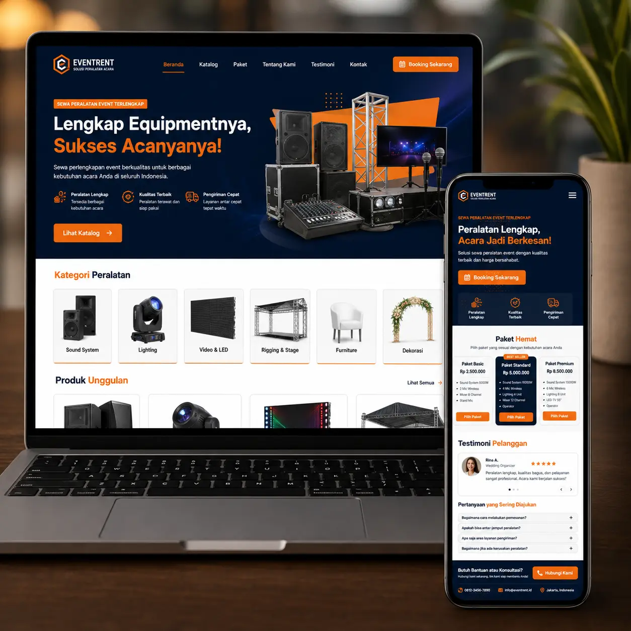 Desain web buatan kami - Profil Bisnis Profesional