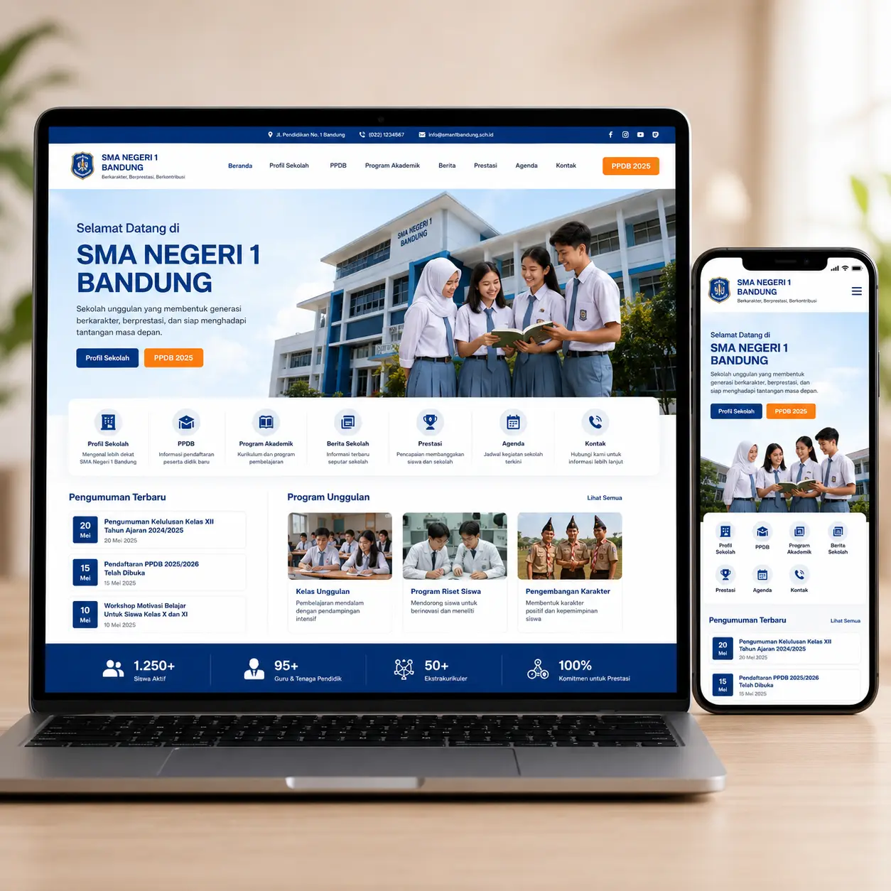 Desain web buatan kami - Website Sekolah