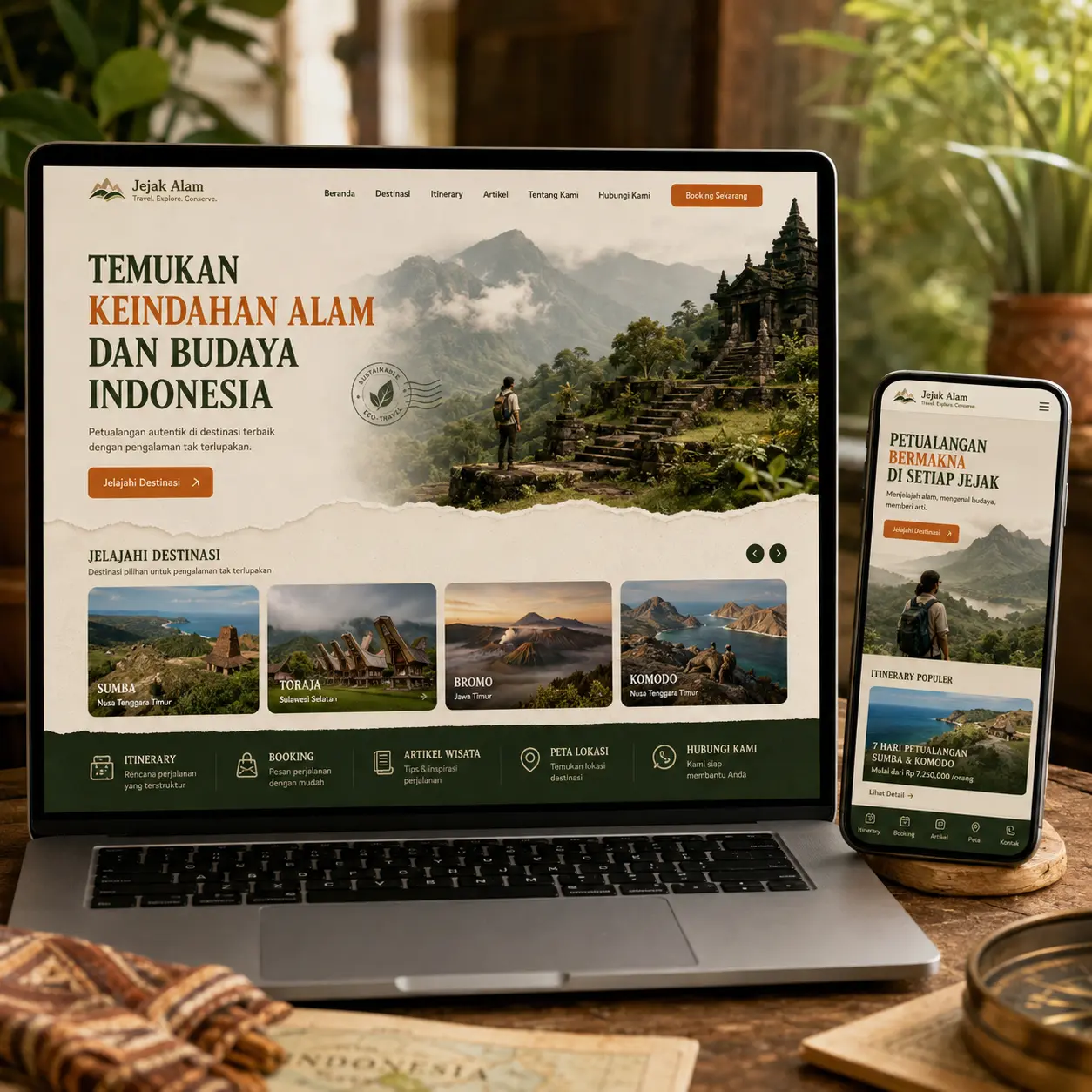 Desain web buatan kami - Website Travel